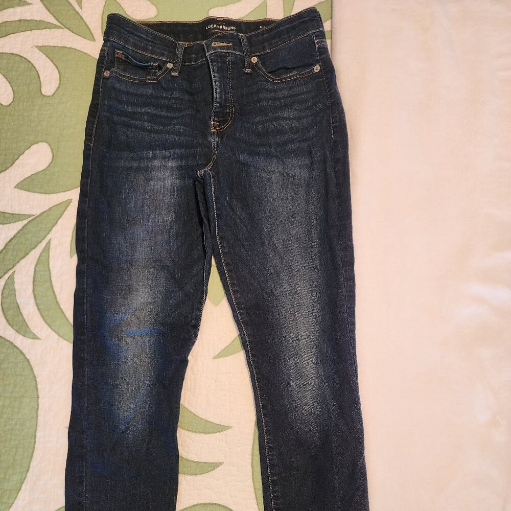 ✨ Lucky Brand Mid-Rise Ava Skinny Ankle Jeans – Dark-Rinse Magic ✨